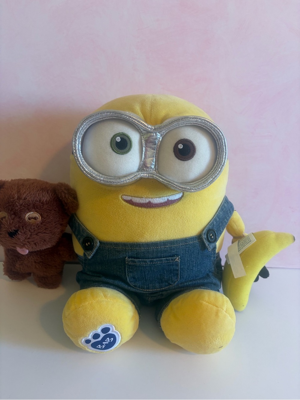 Build a Bear Stuffed Plush Minion - Bob Despicable Me 12” with banana & teddy ac